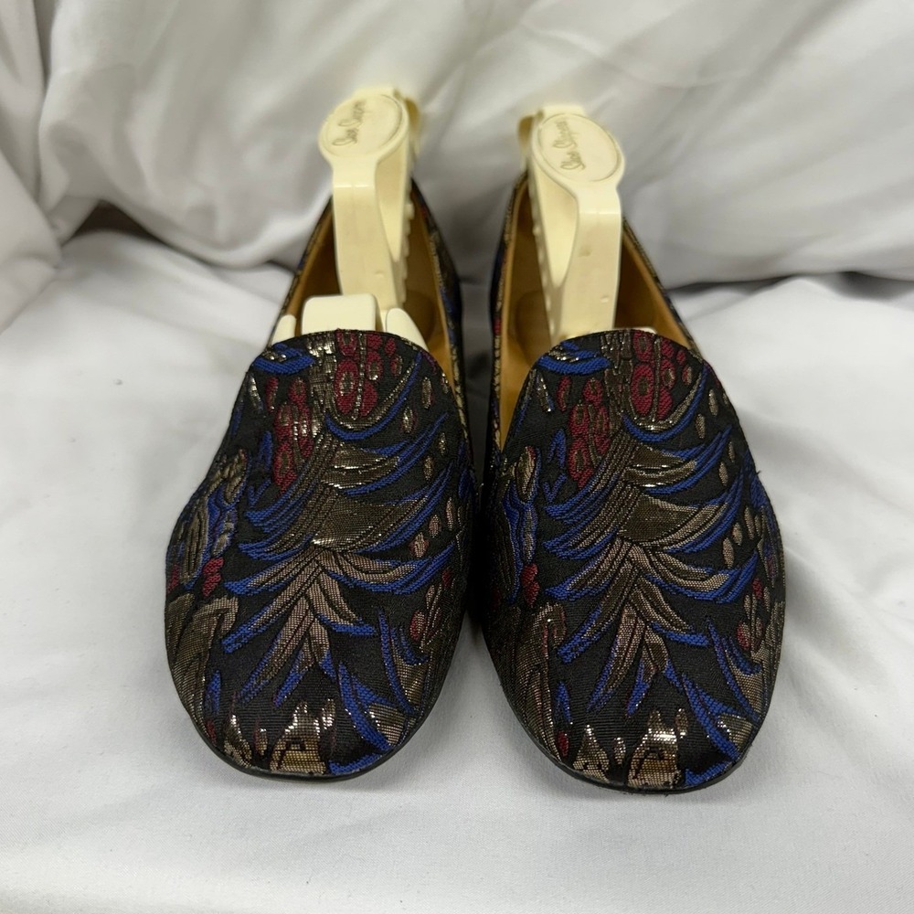 Naturalizer Emiline Womens Comfortable Fashion Flat Loafer Shoes - Black Multi - Picture 2 of 10